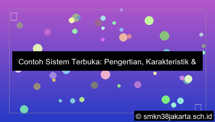 contoh sistem terbuka