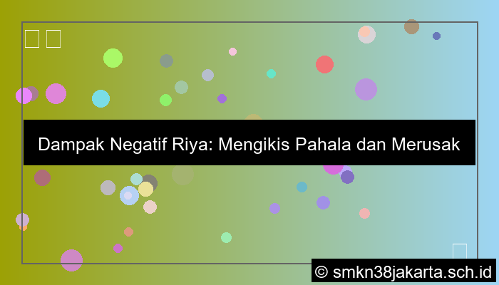 dampak negatif riya