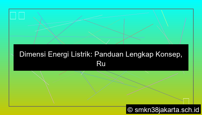 dimensi energi listrik