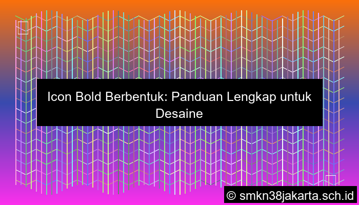 ilustrasi icon bold berbentuk