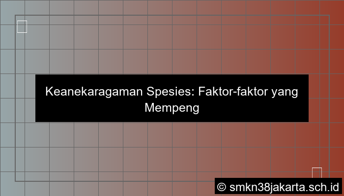 keanekaragaman spesies dipengaruhi oleh