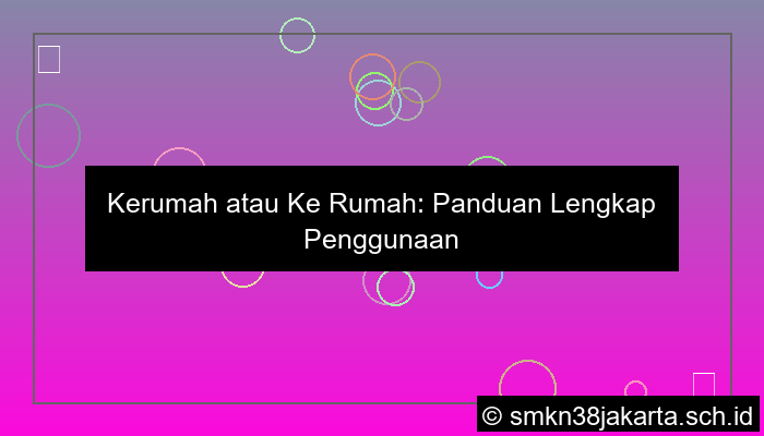 ilustrasi kerumah atau ke rumah