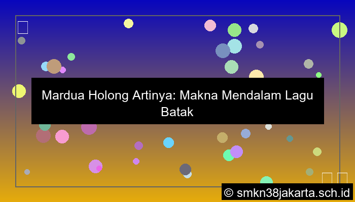 mardua holong artinya