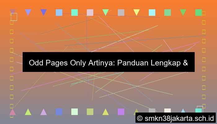 odd pages only artinya