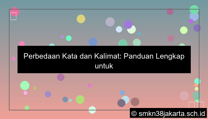 perbedaan kata dan kalimat