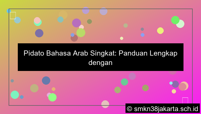 pidato bahasa arab singkat