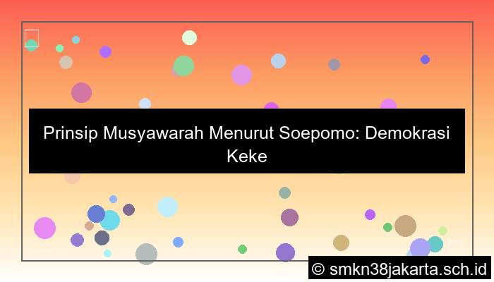 prinsip musyawarah menurut soepomo