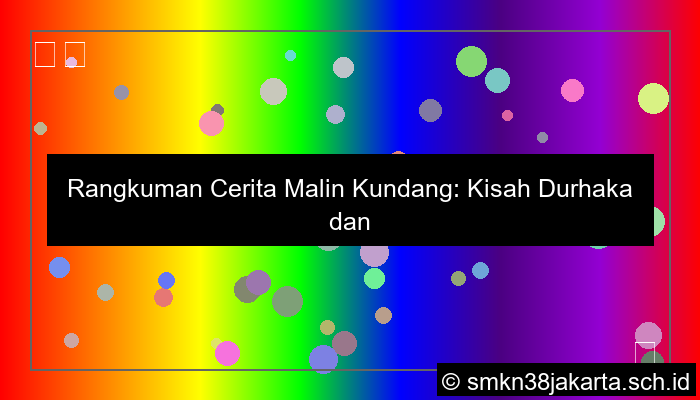 rangkuman cerita malin kundang