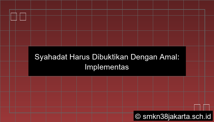 desain syahadat harus dibuktikan dengan