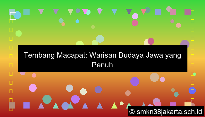 tembang macapat yaiku