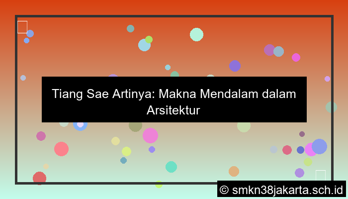tiang sae artinya
