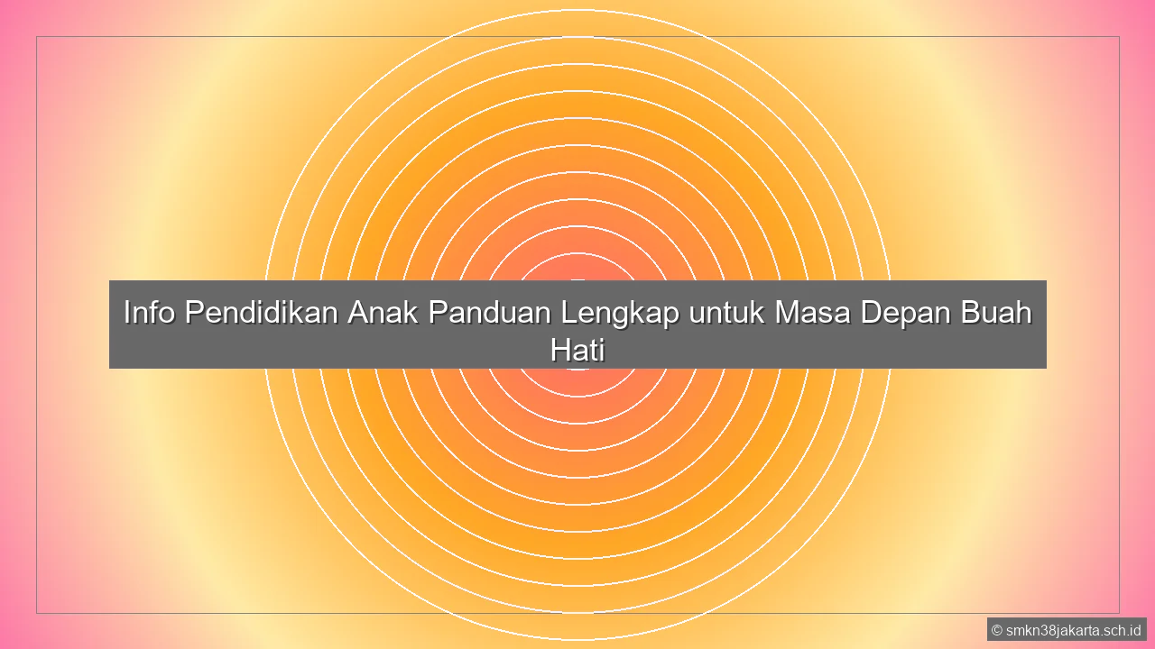 Info Pendidikan Anak