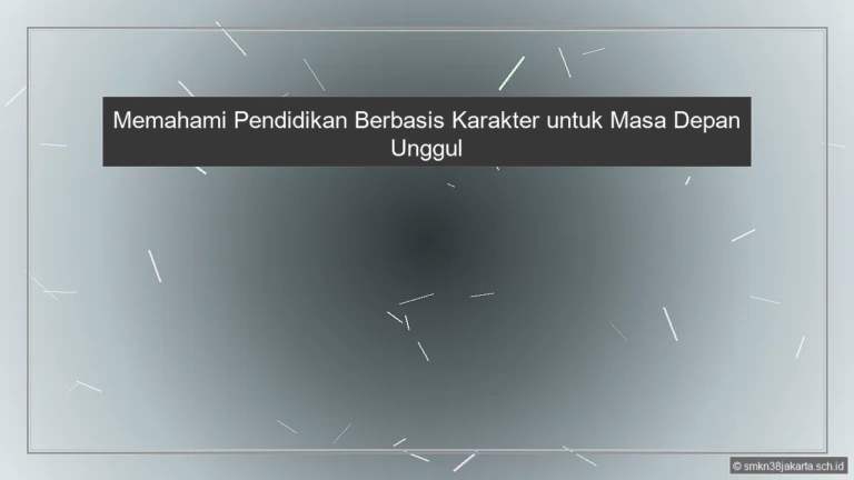 Jelaskan Pendidikan Berbasis Karakter