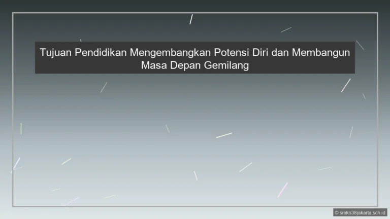 Apa Tujuan Pendidikan