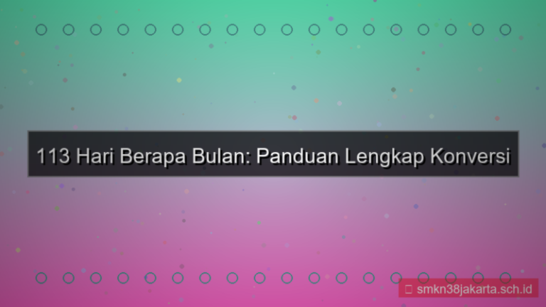 visual 113 hari berapa bulan