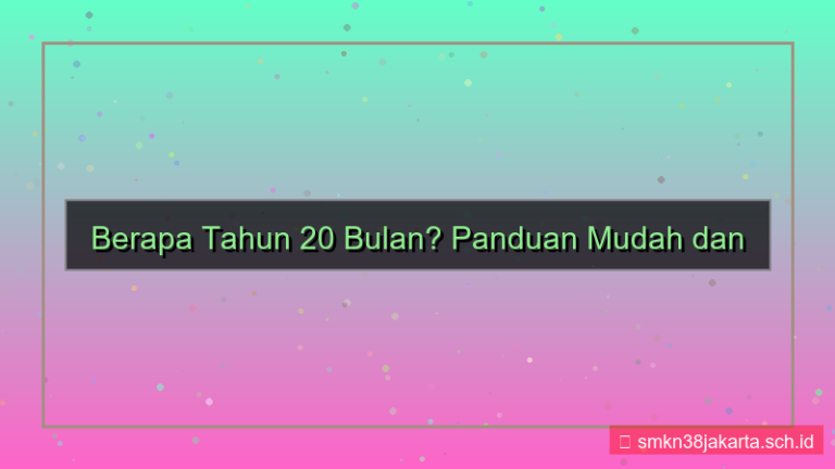 20 bulan berapa tahun