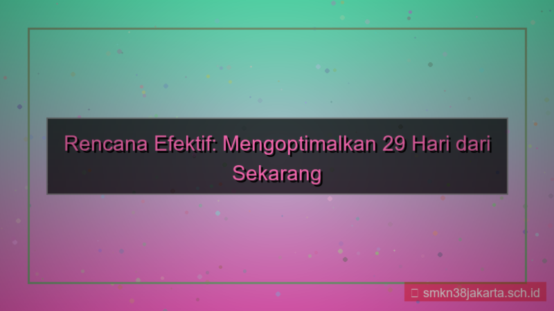 tampilan 29 hari dari sekarang