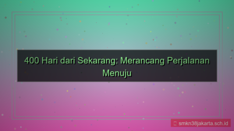 visual 400 hari dari sekarang