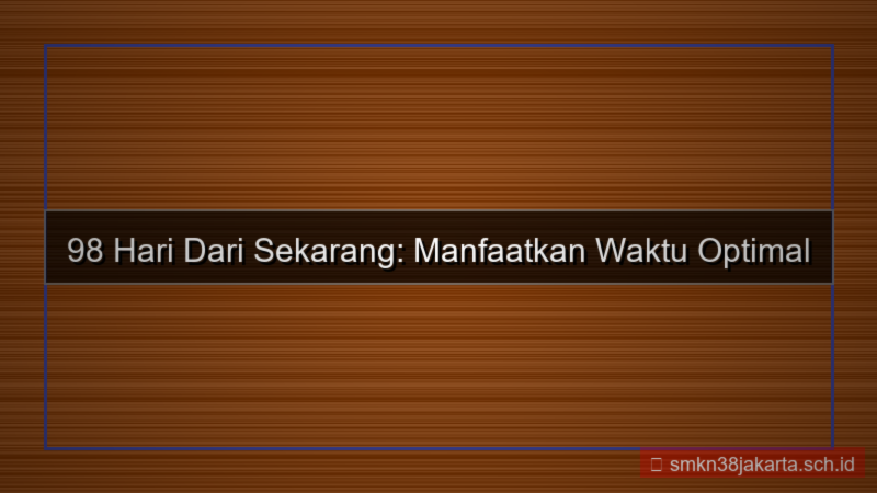 tampilan 98 hari dari sekarang