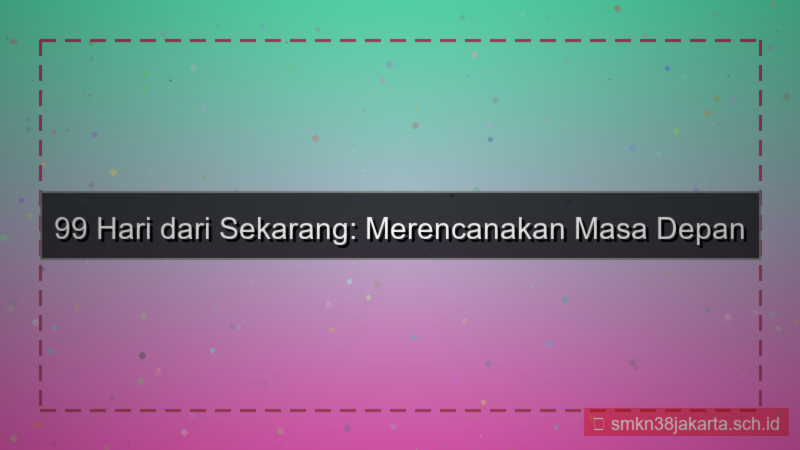 tampilan 99 hari dari sekarang