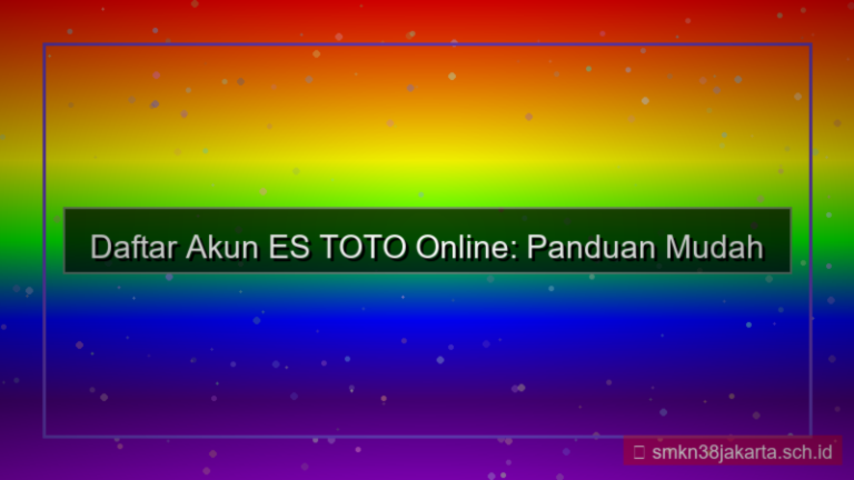 visual cara daftar akun ES TOTO mudah