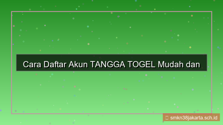 cara daftar akun TANGGA TOGEL mudah