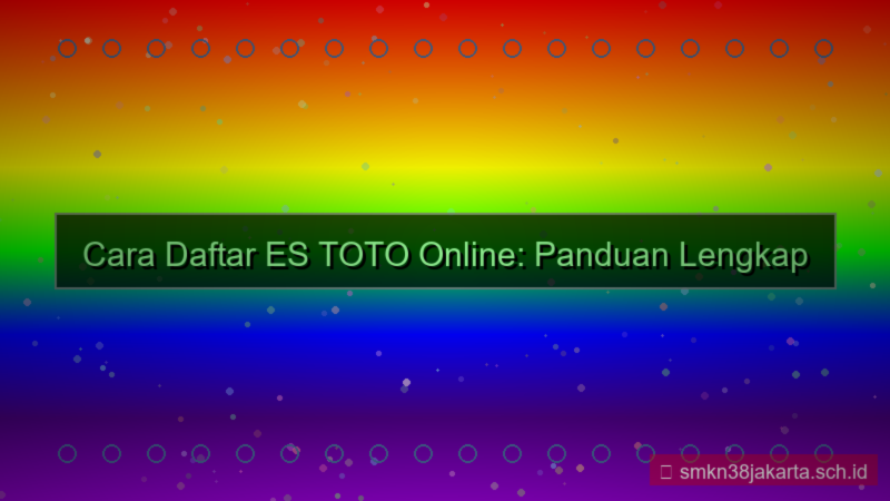 cara daftar ES TOTO online