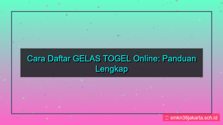 cara daftar GELAS TOGEL online