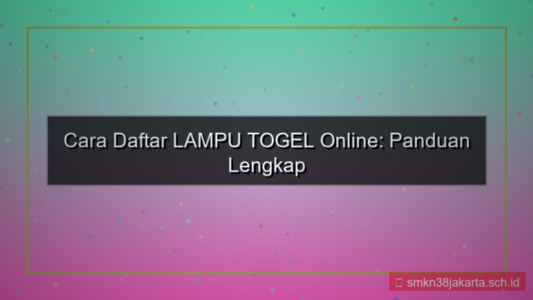 desain cara daftar LAMPU TOGEL online