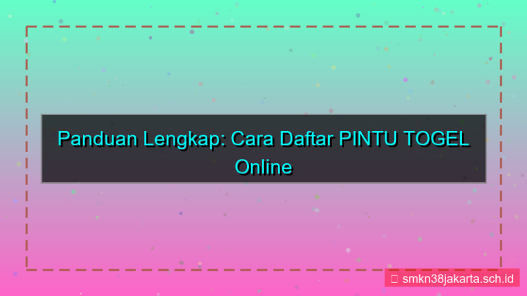 cara daftar PINTU TOGEL online