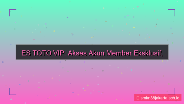 ilustrasi ES TOTO akses akun member vip