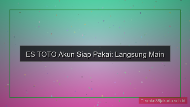 ES TOTO akun siap digunakan langsung