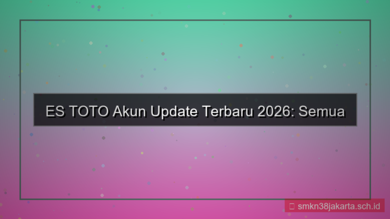 gambar ES TOTO akun update terbaru 2026