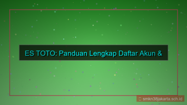ES TOTO authy daftar akun