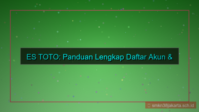 ES TOTO authy daftar akun