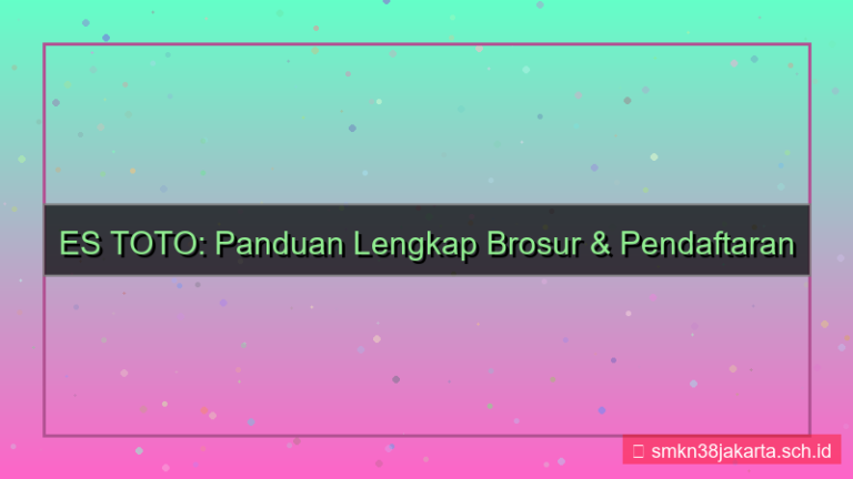 konten ES TOTO brosur pendaftaran online