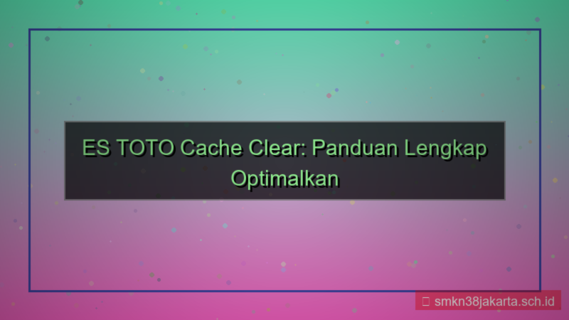visual ES TOTO cache clear panduan