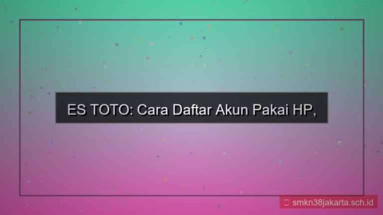 desain ES TOTO cara daftar pakai hp