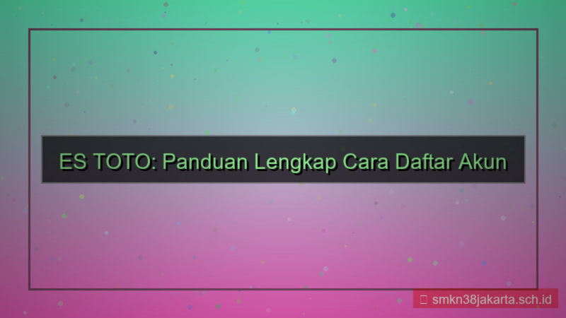 ilustrasi ES TOTO cara daftar pakai laptop