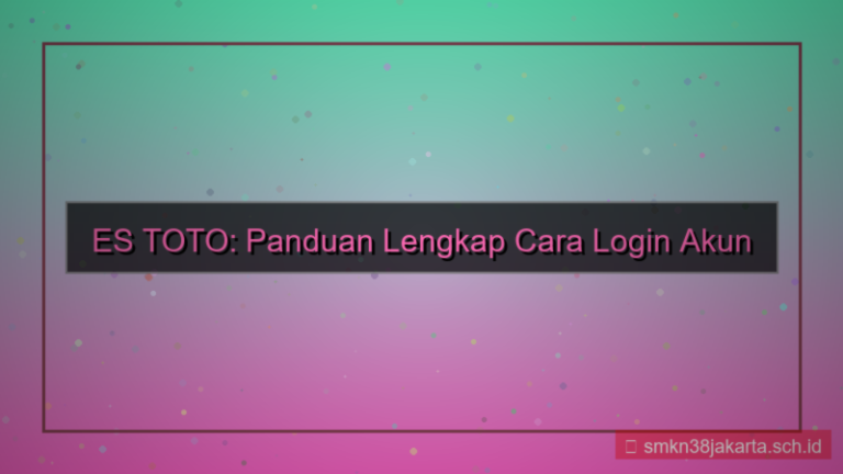 tampilan ES TOTO cara login akun baru