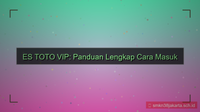 desain ES TOTO cara masuk akun member vip