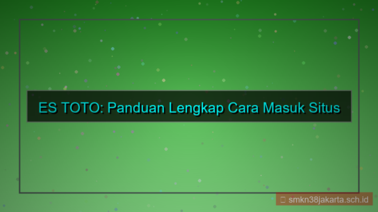 visual ES TOTO cara masuk situs