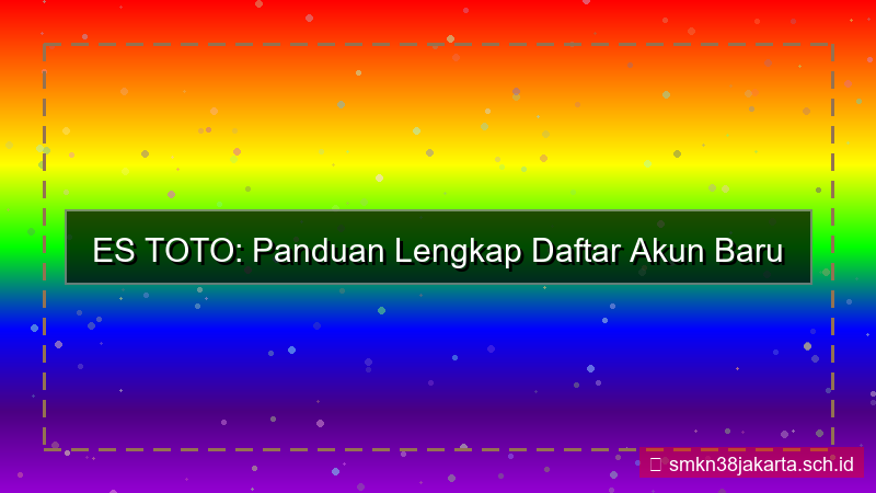 ES TOTO daftar akun baru online