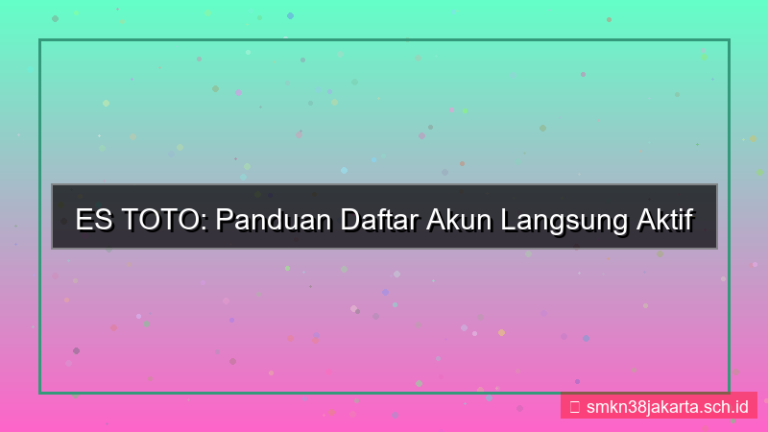 gambar ES TOTO daftar akun langsung aktif 2026