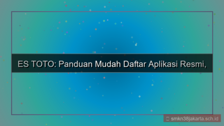 konten ES TOTO daftar via aplikasi