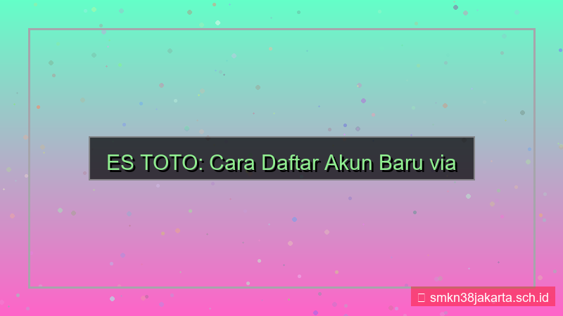 ilustrasi ES TOTO daftar via hp android