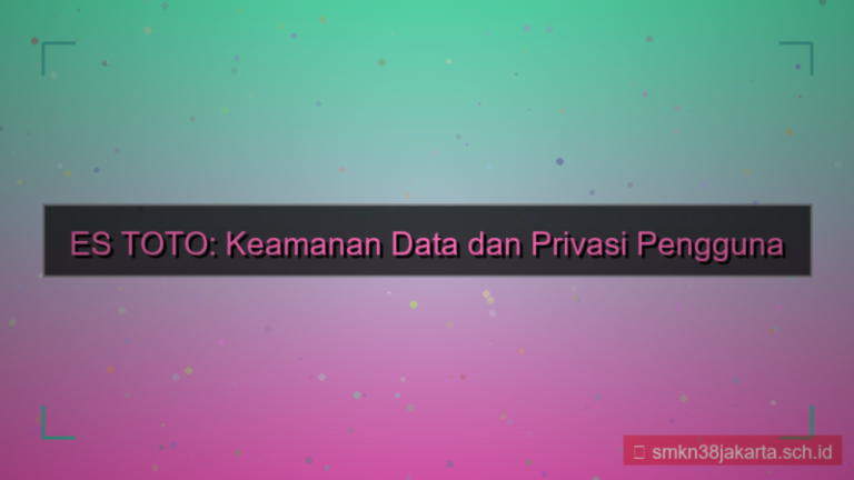 ES TOTO data privasi terjaga