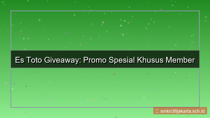 ilustrasi ES TOTO giveaway khusus member baru