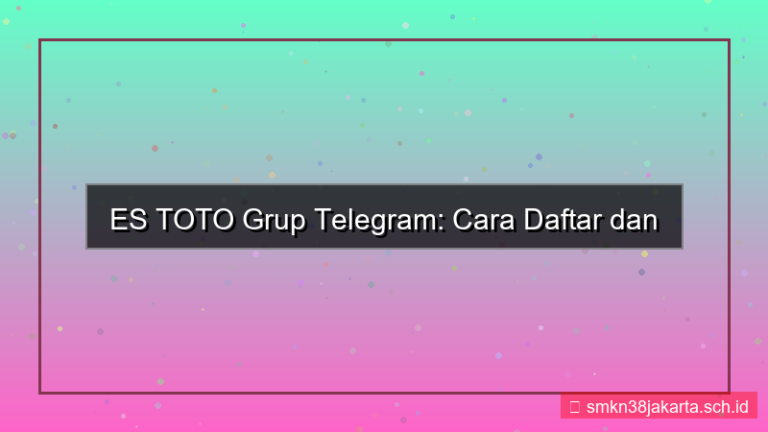 ilustrasi ES TOTO grup telegram daftar