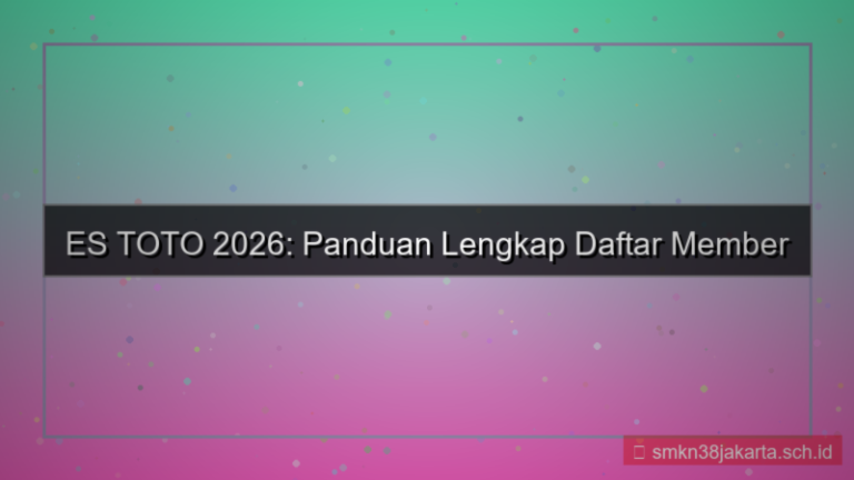 ES TOTO halaman daftar member 2026